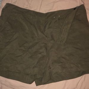 Whbm olive green shorts